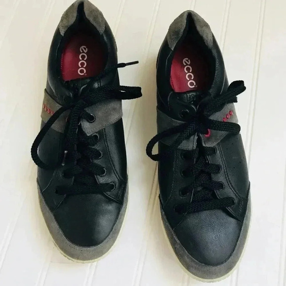 Ecco Mens Street Premiere Spikeless Gold Shoes - Picture 4 of 8